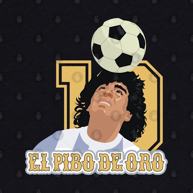 El Pibe de Oro - Diego Maradona Head Juggle Portrait for True Football Aficionados by Boogosh